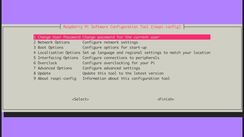 Raspberry Pi Configuration tool